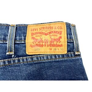 Levi Strauss & Co 505 Regular Fit Straight Leg Jeans Blue Wash Mens‎ Size 38x30